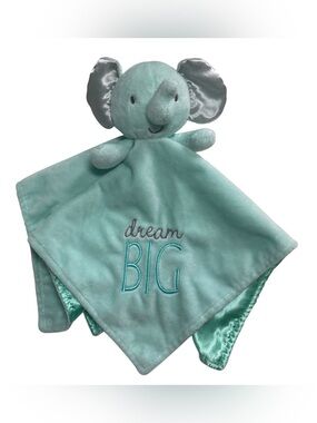 Baby Starters Dream Big Elephant Lovey 13" Security Blanket Rattle Satin 2020